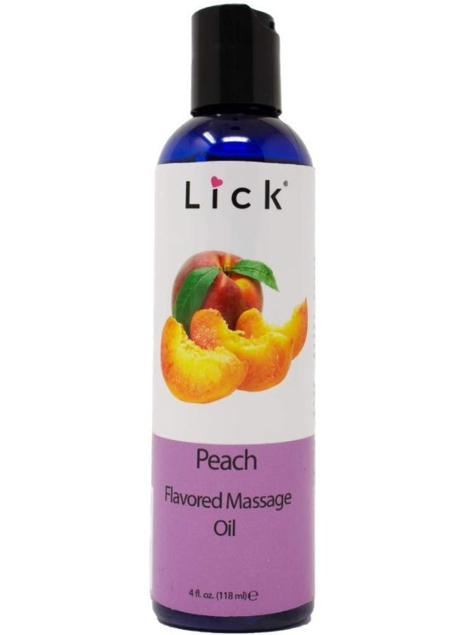 LICK Peach Flavored Massage Oil for Couples - Image 1